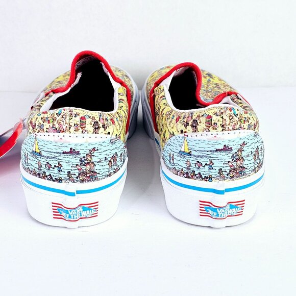 Vans Where's Waldo? Limited Edition Slip-on Shoes, W5.5, M4, K4, NWT - Picture 7 of 8